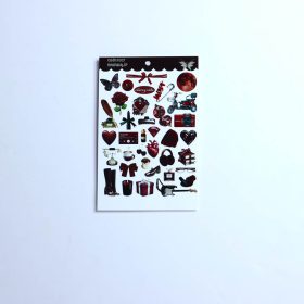 استیکر طرح ترکیبی رنگ چری/ زرشکی