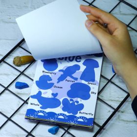 دفترچه استیکر طرح رنگ آبی