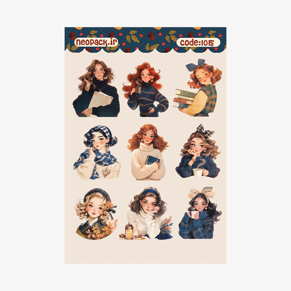 استیکر ژورنال پینترستی وینتیج دخترونه