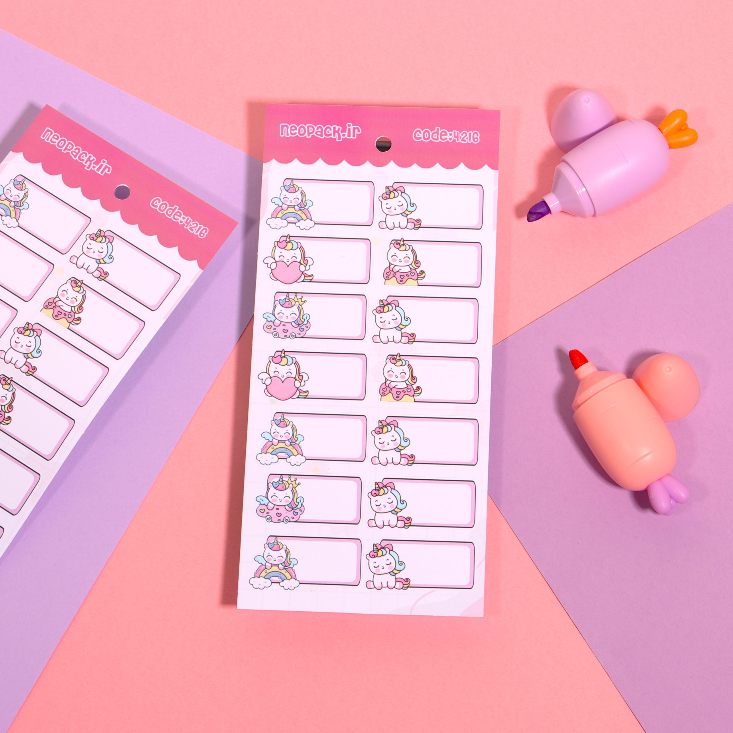 استیکر نام طرح یونیکورن - تصویر 2