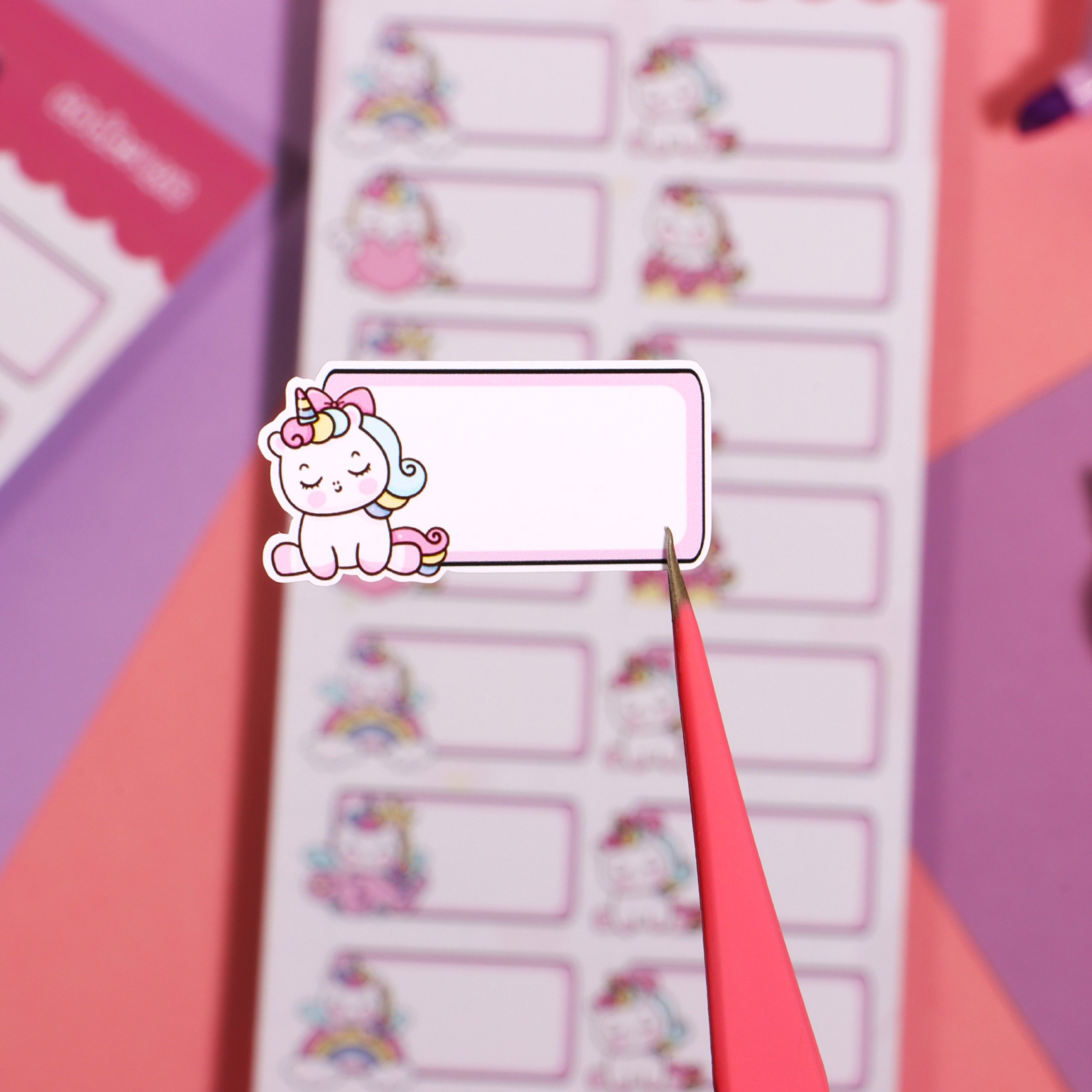 استیکر نام طرح یونیکورن - تصویر 3