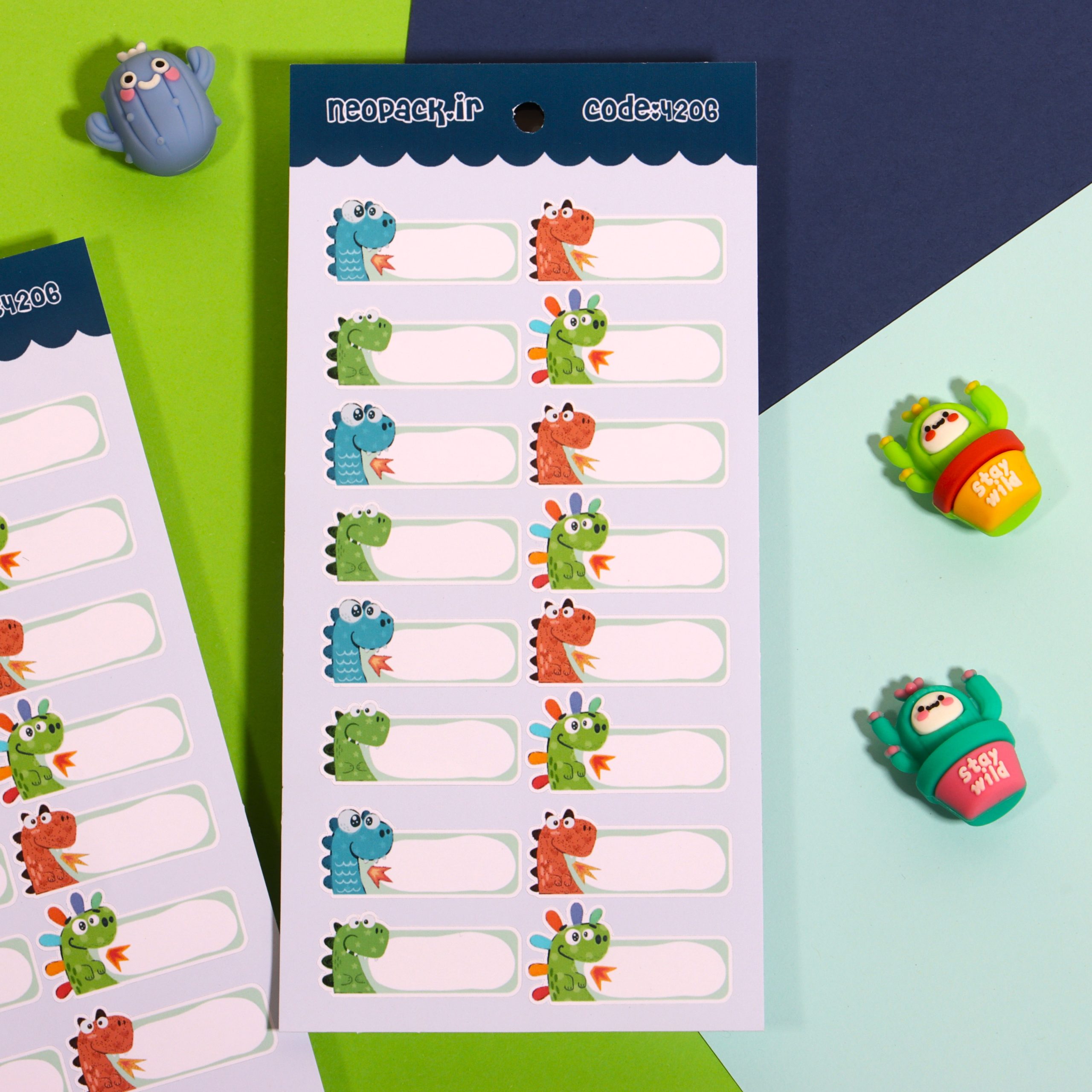 استیکر اسم طرح دایناسور - تصویر 2