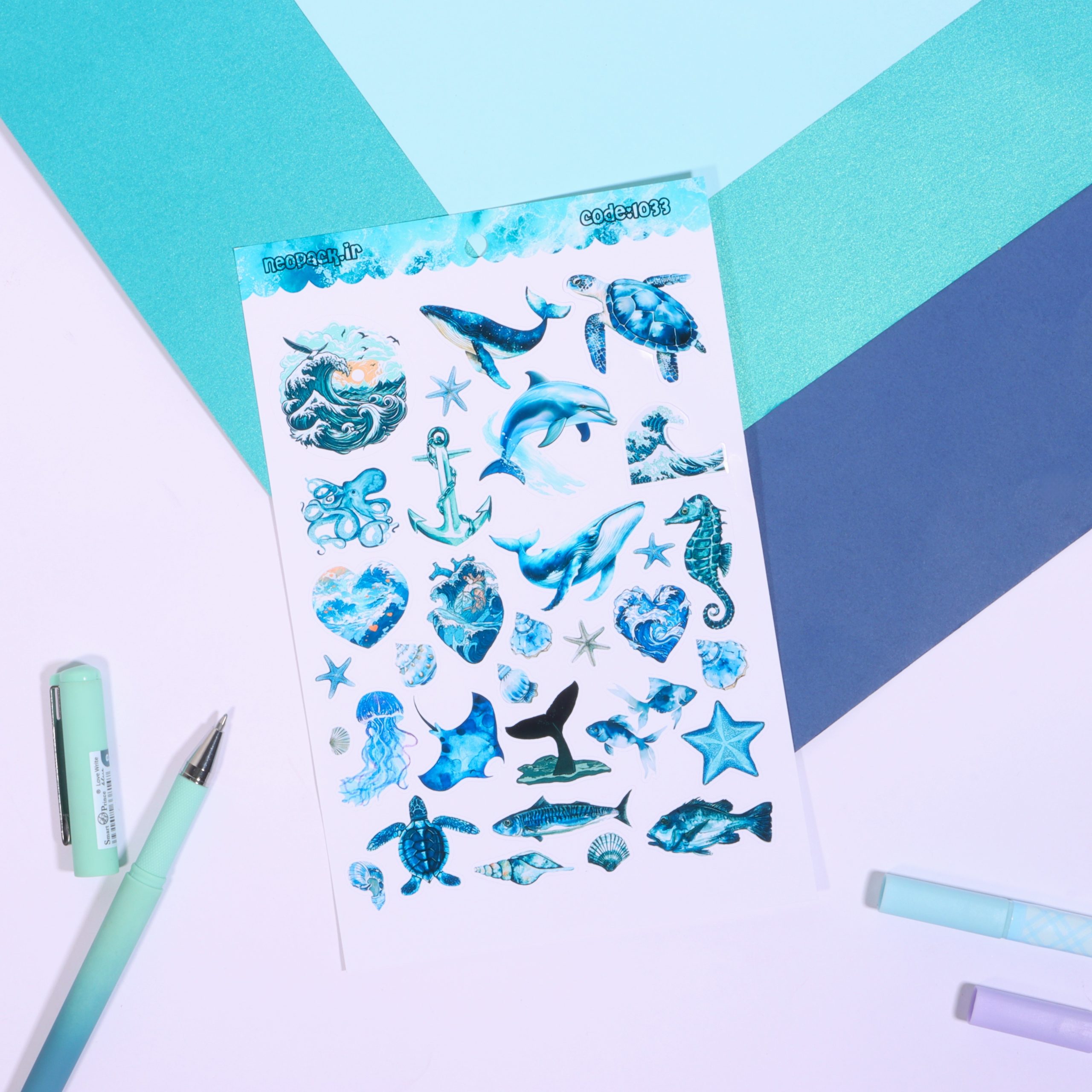 استیکر طرح دریا - تصویر 2