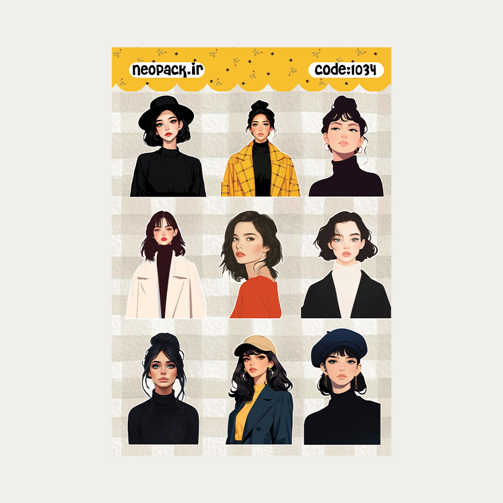 استیکر طرح دخترانه