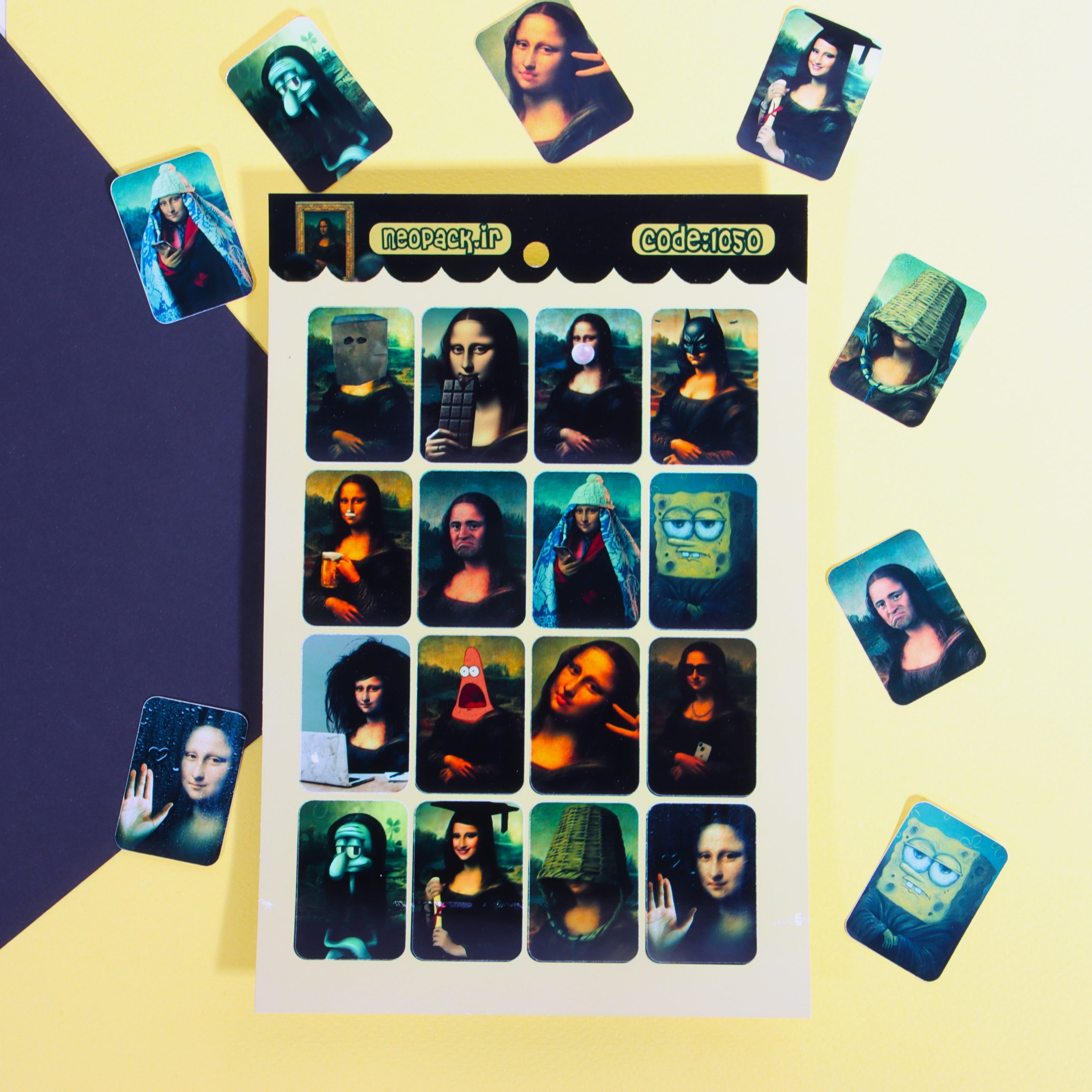 استیکر طرح مونالیزا - تصویر 2