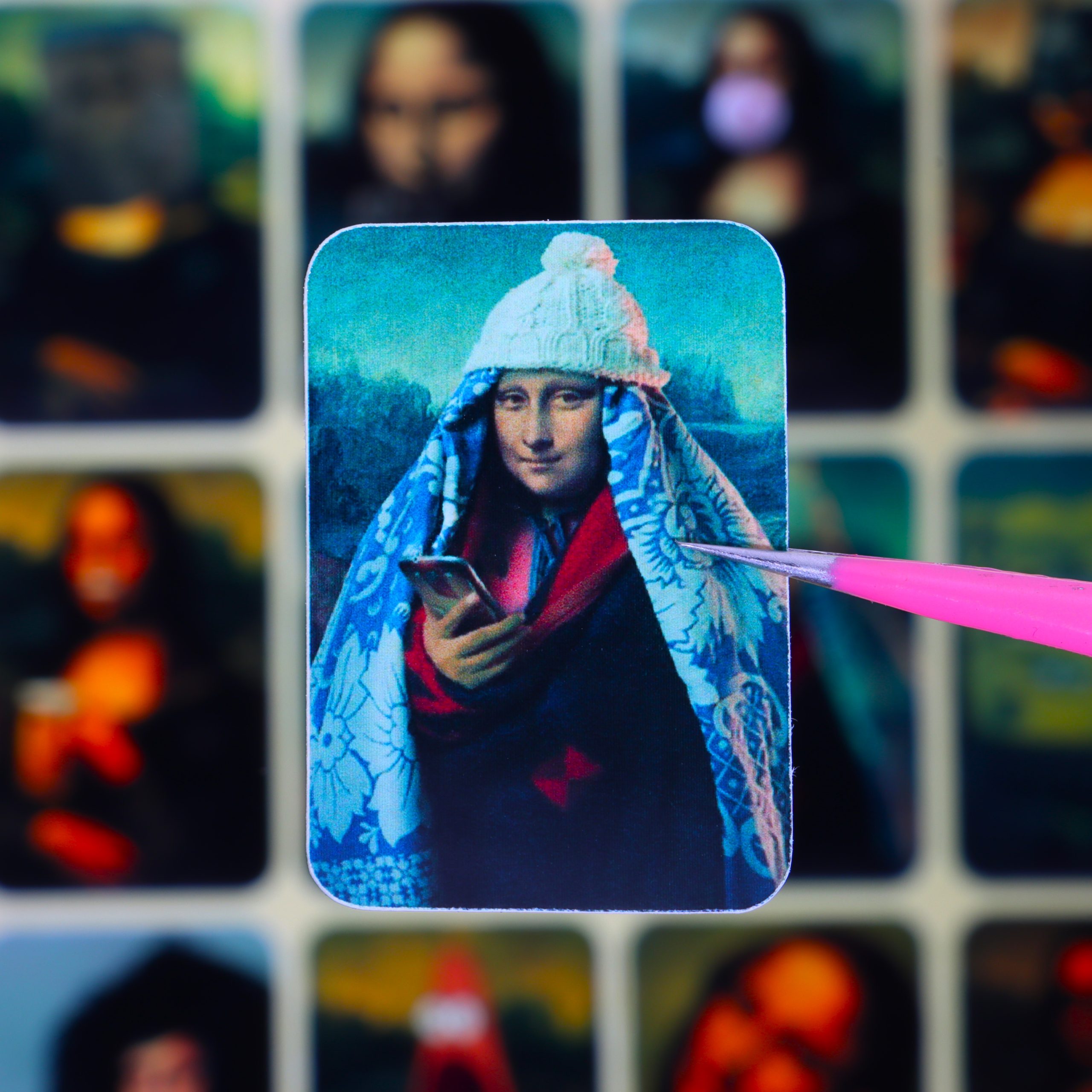 استیکر طرح مونالیزا - تصویر 5