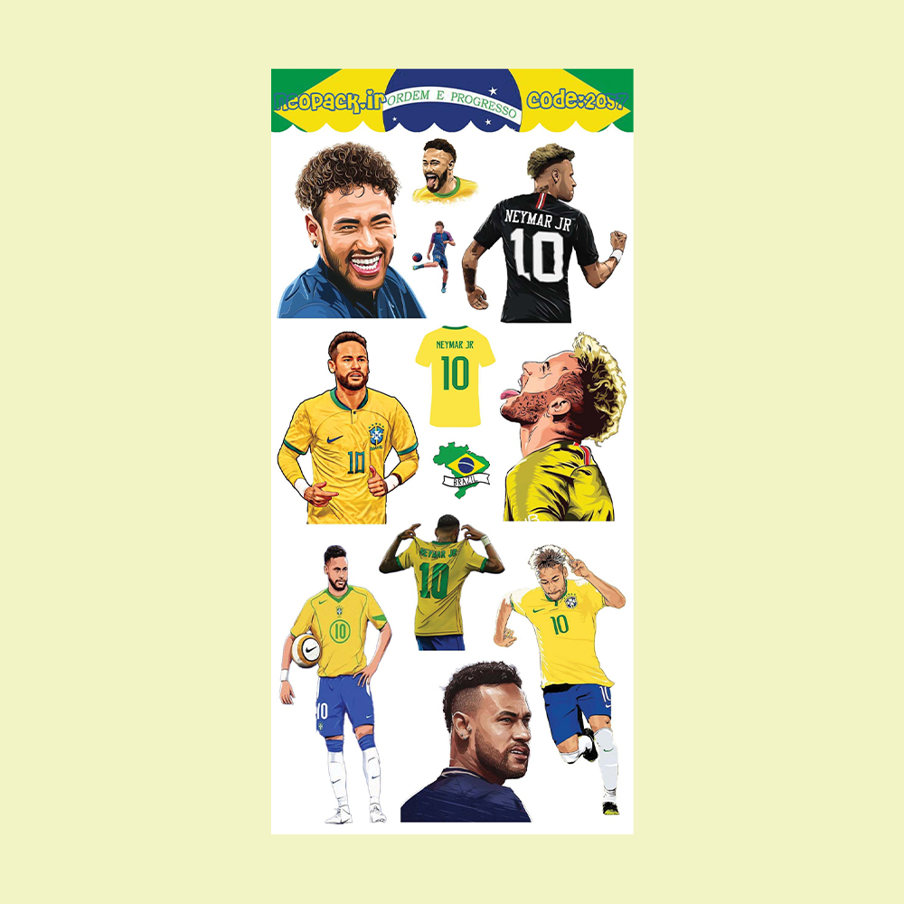 استیکر فوتبالی طرح نیمار