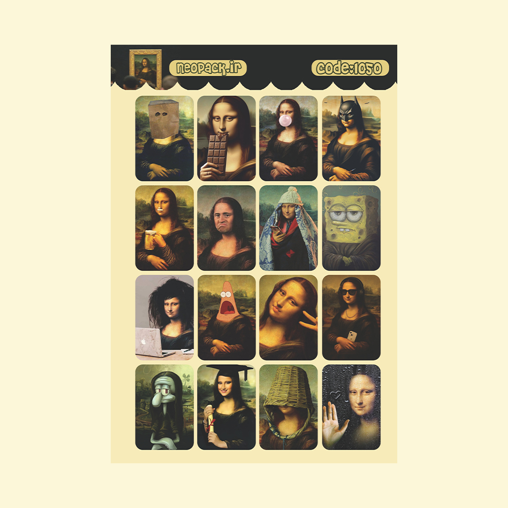 استیکر طرح مونالیزا